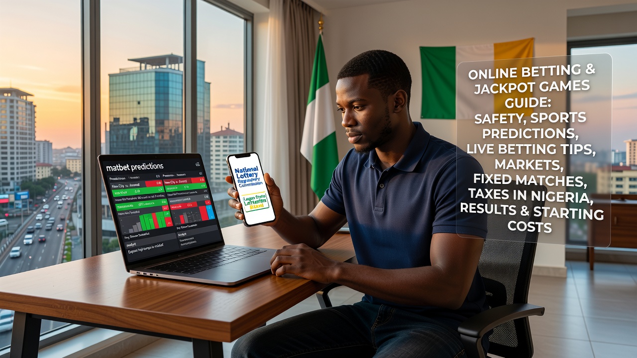 Online Betting and Jackpot Games Guide: Safety, Sports Predictions, Live Betting Tips, Markets, Fixed Matches, Taxes in Nigeria, Results and Starting Costs
